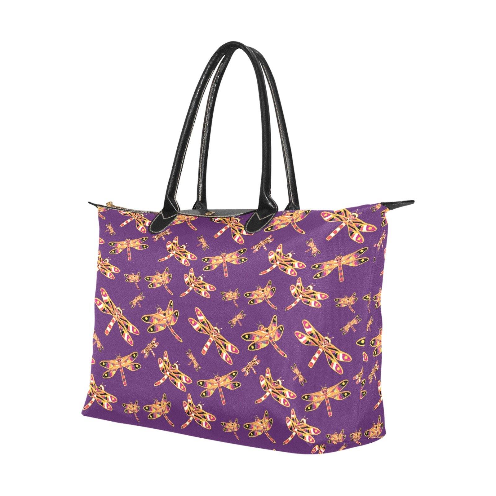 Gathering Yellow Purple Single-Shoulder Lady Handbag (Model 1714) bag e-joyer