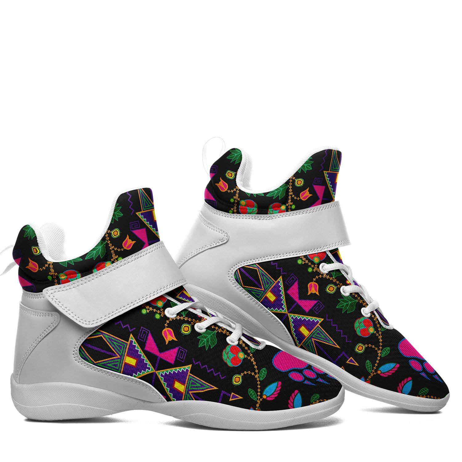Geometric Floral Fall Black Ipottaa Basketball / Sport High Top Shoes 49 Dzine