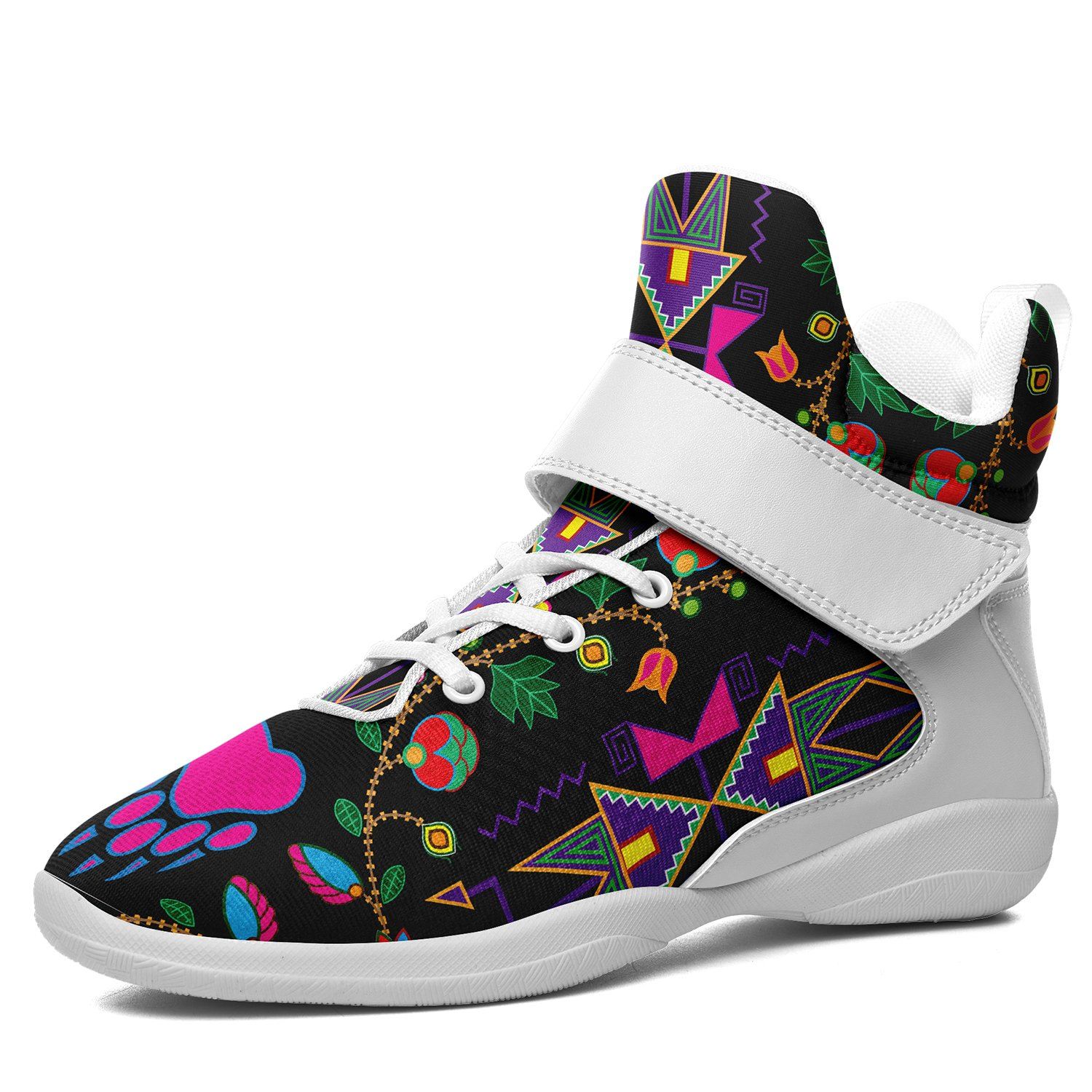 Geometric Floral Fall Black Ipottaa Basketball / Sport High Top Shoes 49 Dzine 