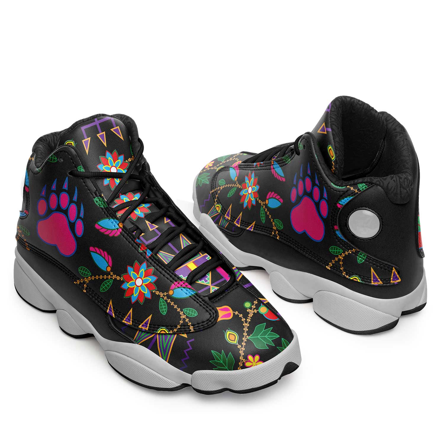Geometric Floral Fall Black Isstsokini Athletic Shoes Herman