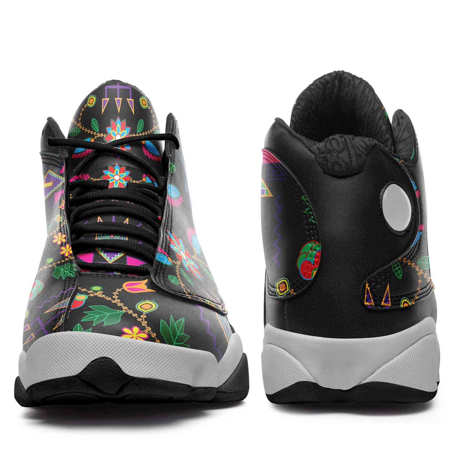 Geometric Floral Fall Black Isstsokini Athletic Shoes Herman