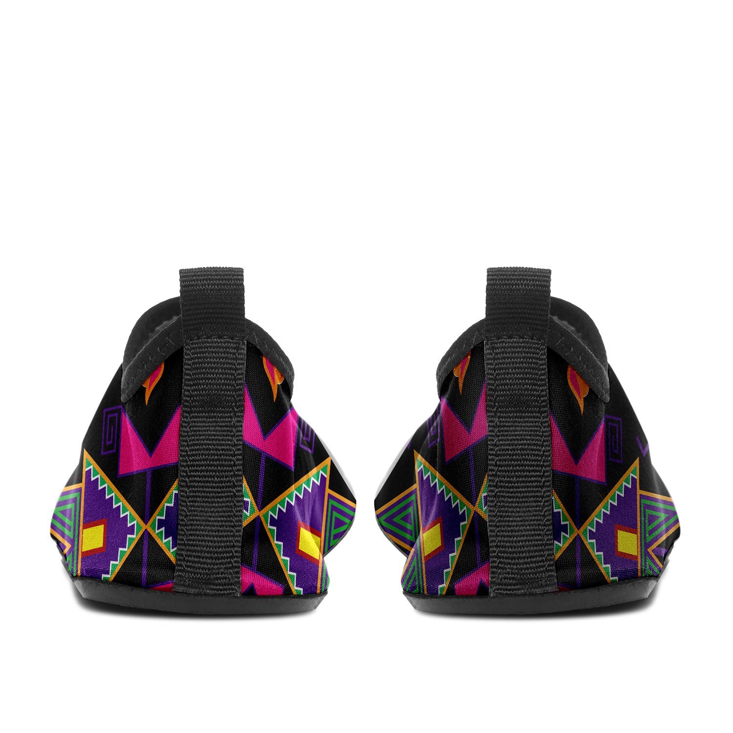 Geometric Floral Fall Black Sockamoccs Slip On Shoes 49 Dzine