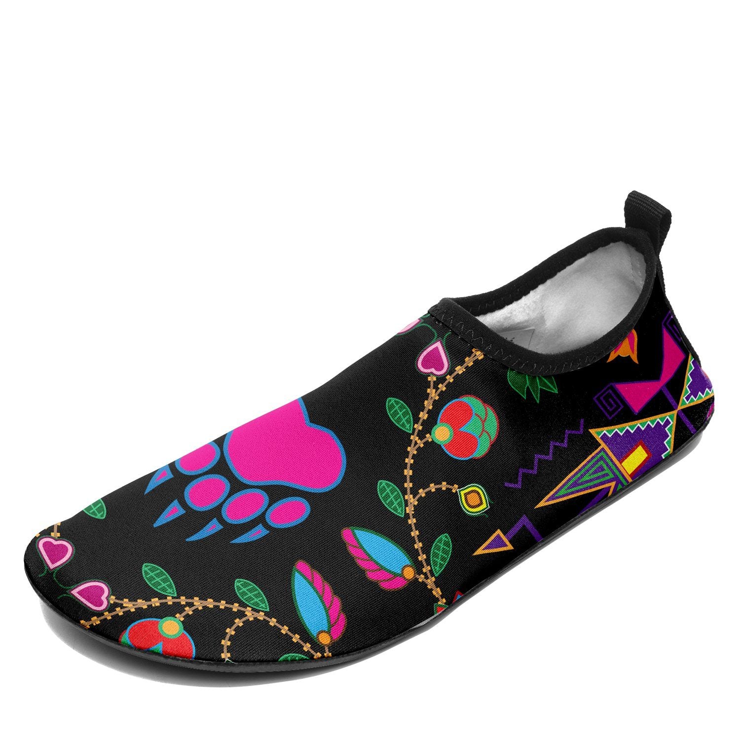 Geometric Floral Fall Black Sockamoccs Slip On Shoes 49 Dzine