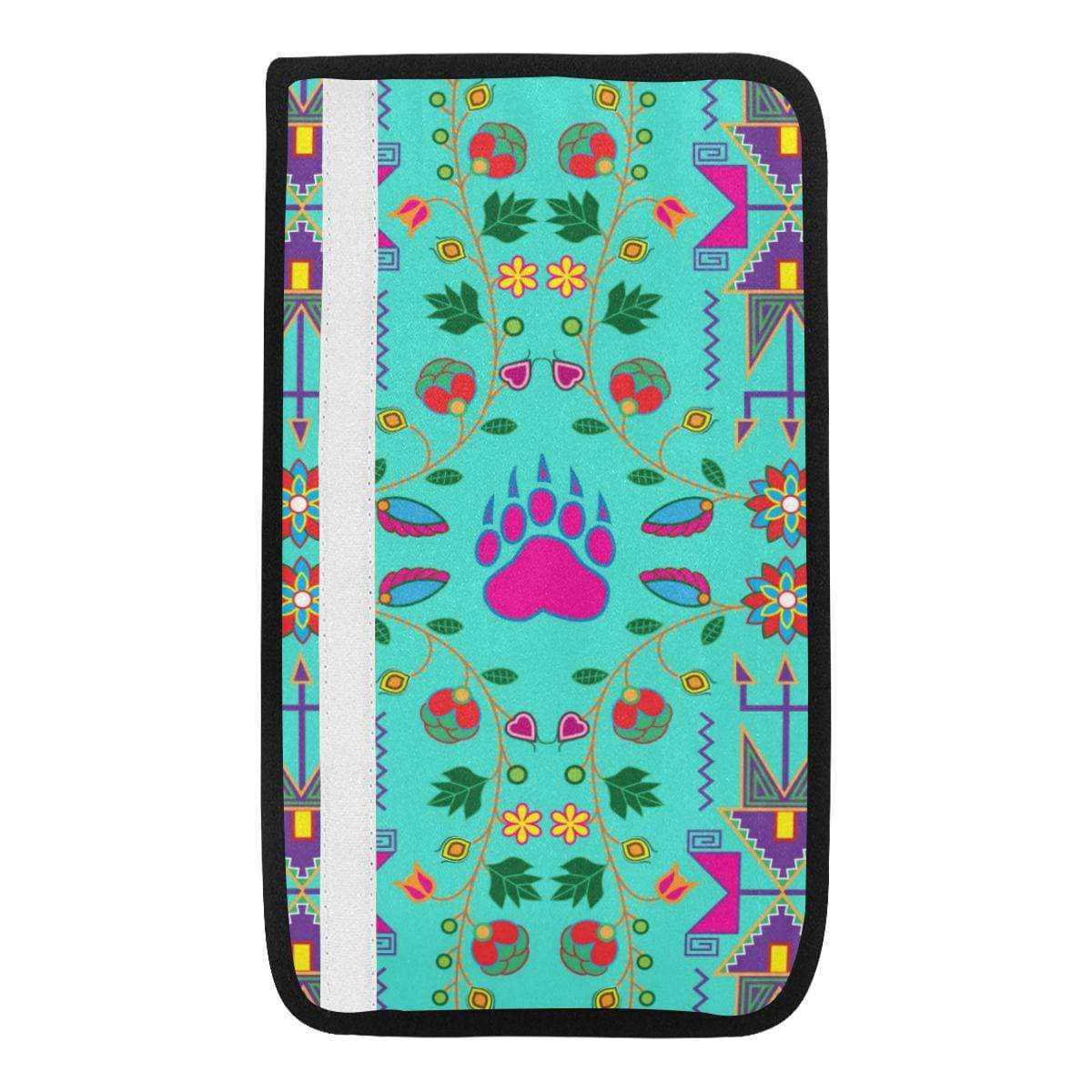 Geometric Floral Fall - Sky Car Seat Belt Cover 7''x12.6'' Car Seat Belt Cover 7''x12.6'' e-joyer