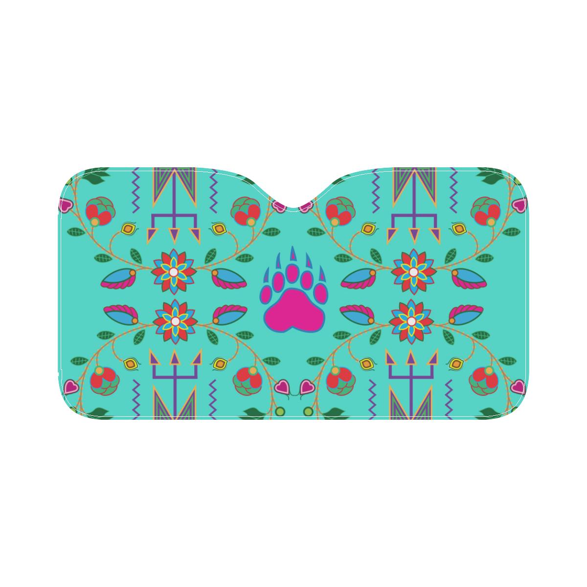 Geometric Floral Fall-Sky Car Sun Shade 55"x30" Car Sun Shade e-joyer