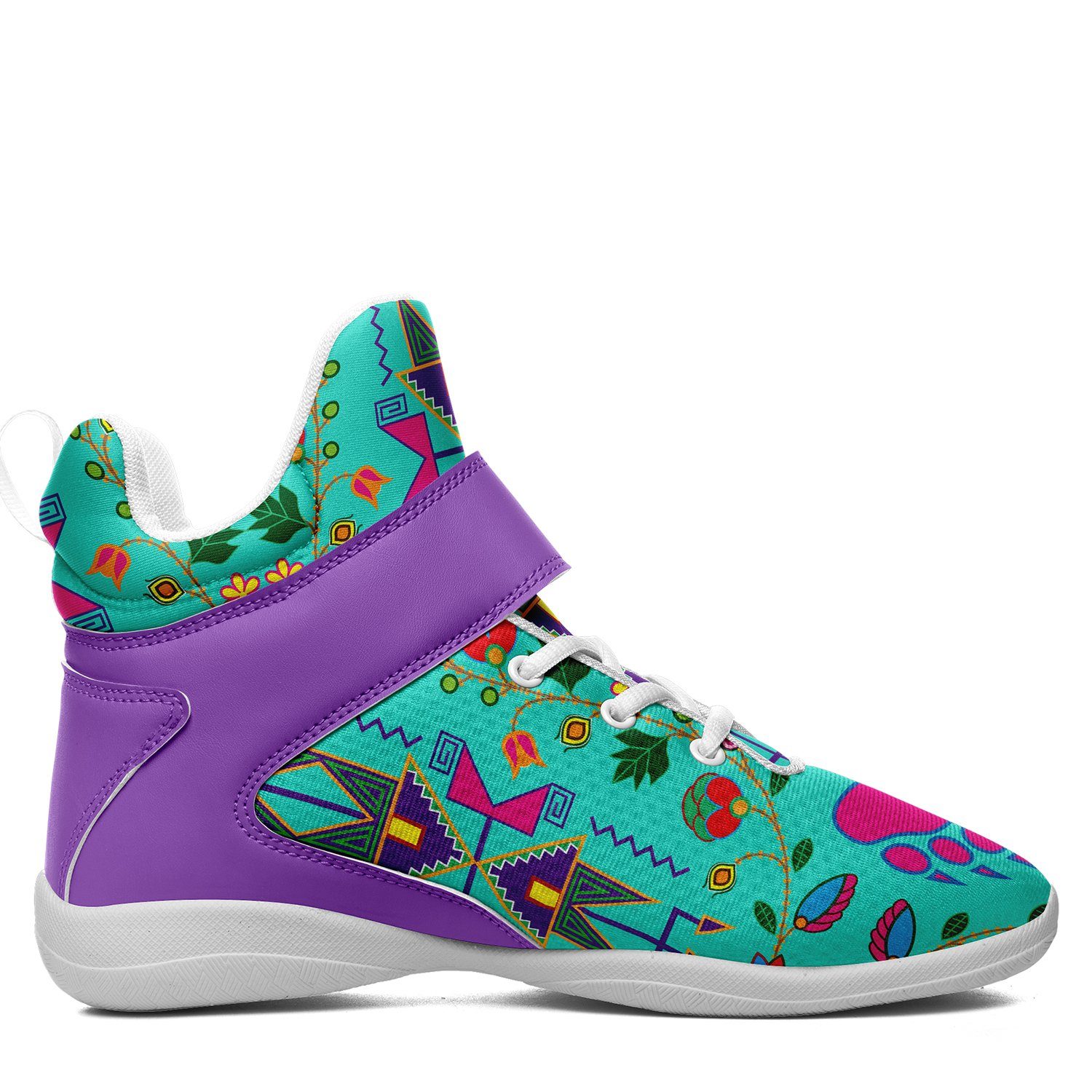 Geometric Floral Fall Sky Ipottaa Basketball / Sport High Top Shoes 49 Dzine