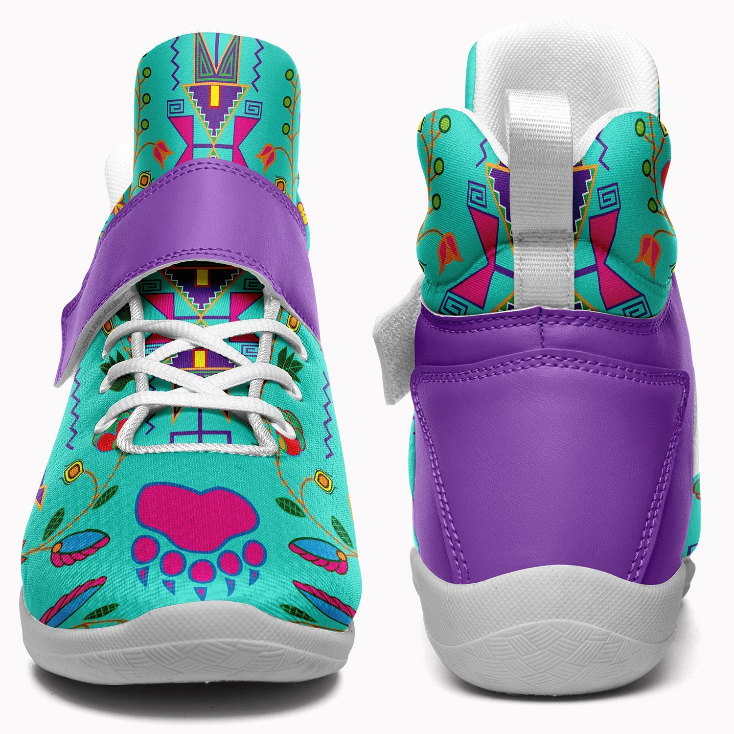 Geometric Floral Fall Sky Ipottaa Basketball / Sport High Top Shoes 49 Dzine