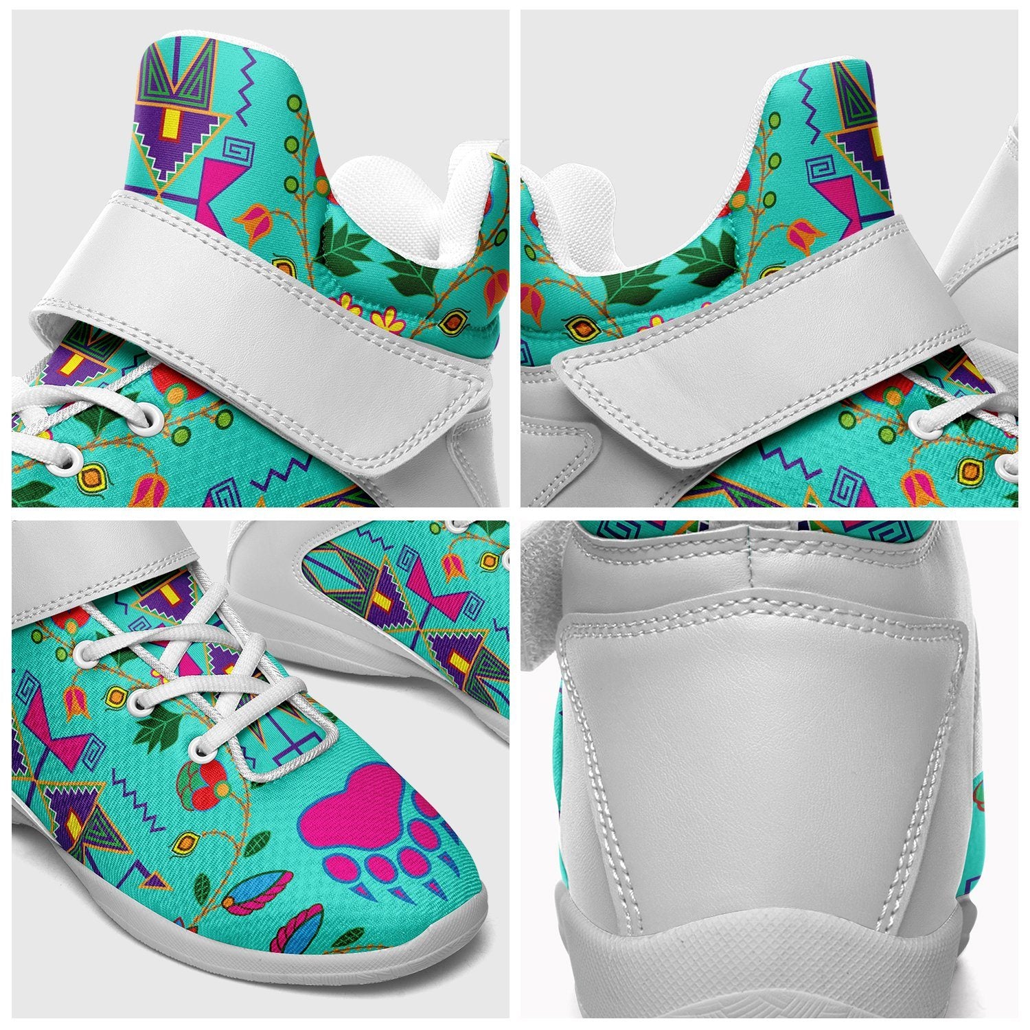 Geometric Floral Fall Sky Ipottaa Basketball / Sport High Top Shoes 49 Dzine