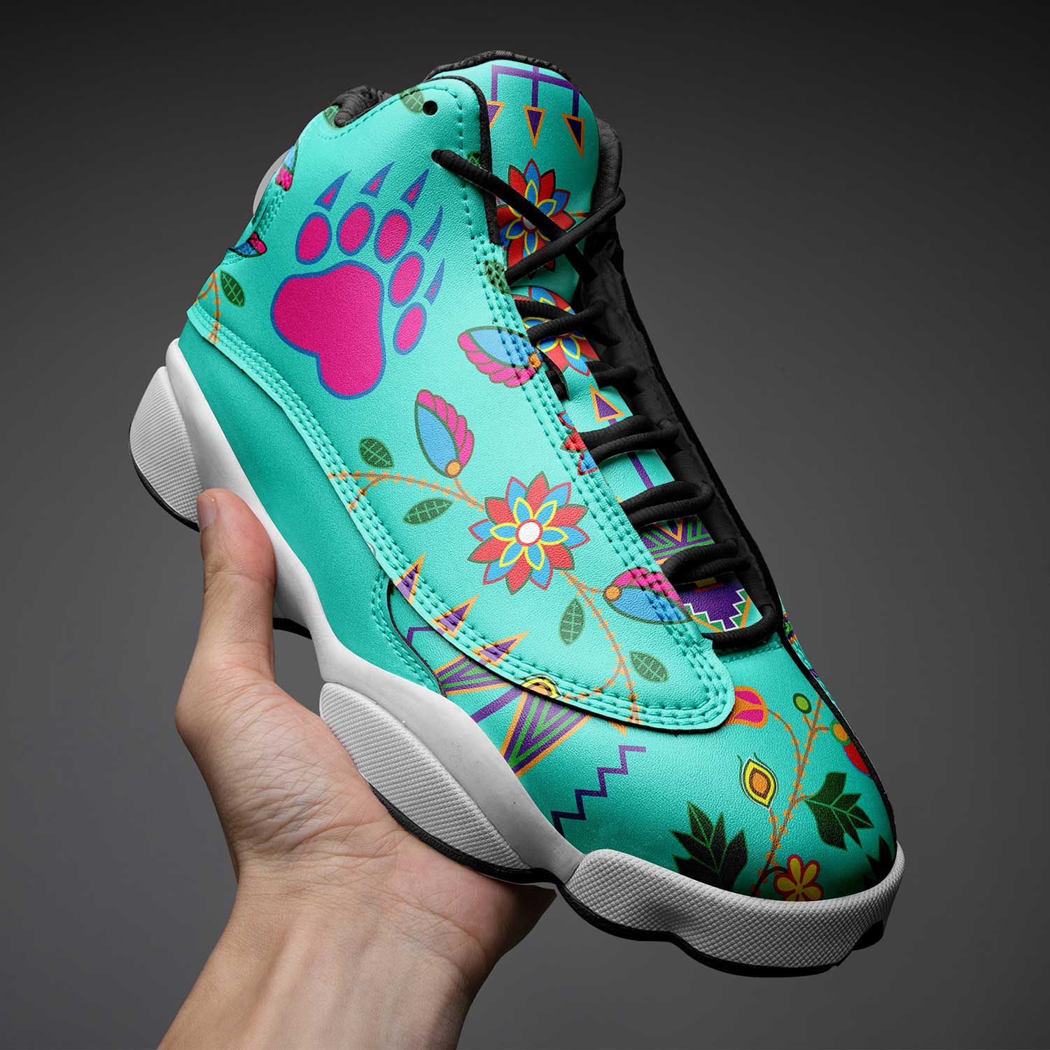 Geometric Floral Fall Sky Isstsokini Athletic Shoes Herman