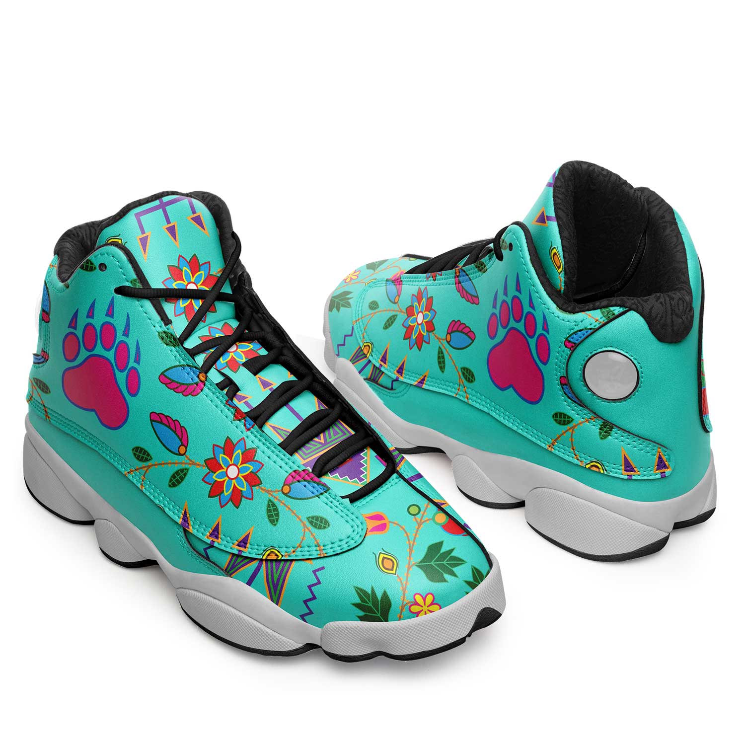 Geometric Floral Fall Sky Isstsokini Athletic Shoes Herman