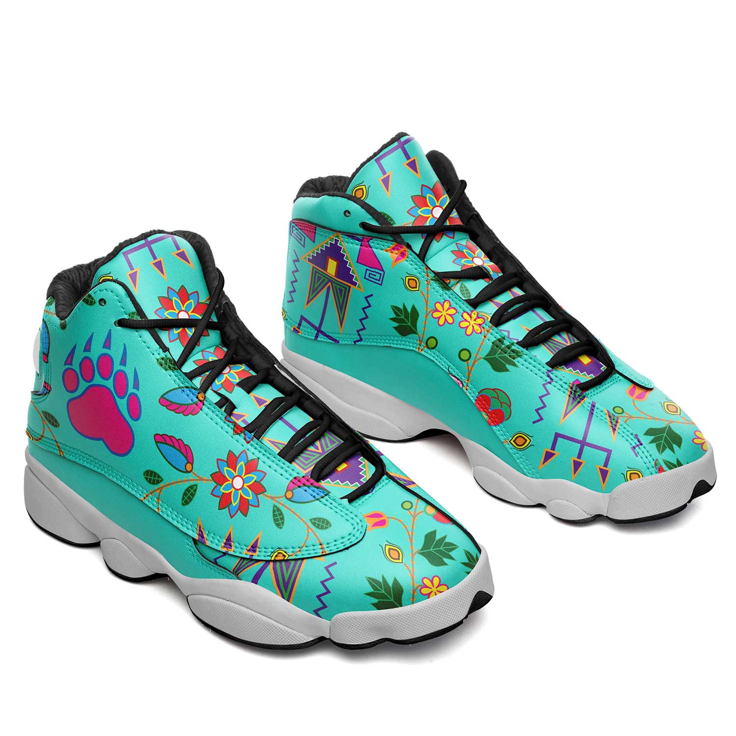 Geometric Floral Fall Sky Isstsokini Athletic Shoes Herman