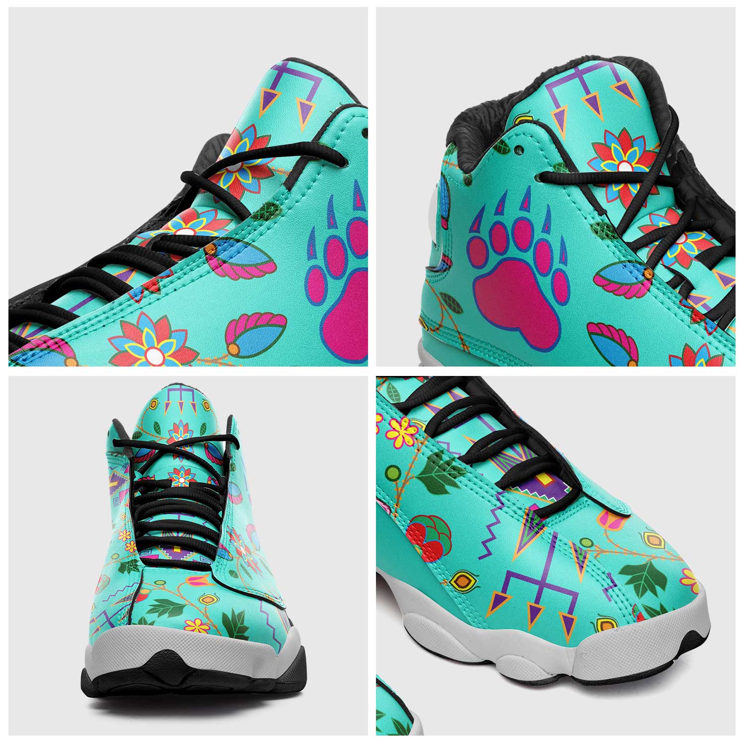 Geometric Floral Fall Sky Isstsokini Athletic Shoes Herman