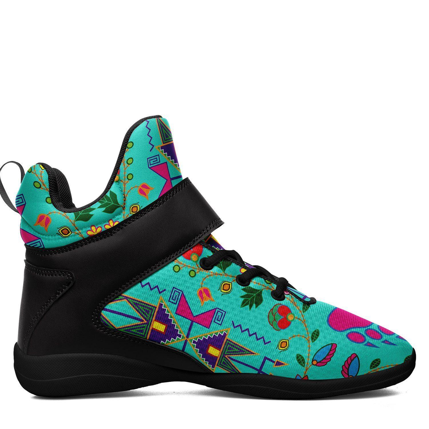 Geometric Floral Fall Sky Kid's Ipottaa Basketball / Sport High Top Shoes 49 Dzine
