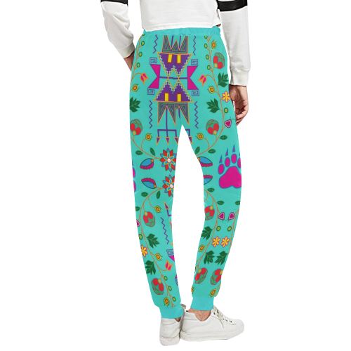 Geometric Floral Fall-Sky Women's All Over Print Sweatpants (Model L11) Women's All Over Print Sweatpants (L11) e-joyer