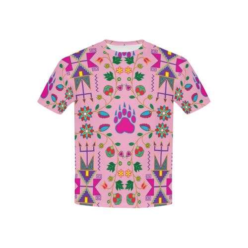 Geometric Floral Fall-Sunset All Over Print T-shirt for Kid (USA Size) (Model T40) All Over Print T-shirt for Kid (T40) e-joyer