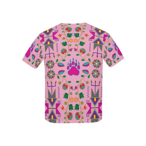 Geometric Floral Fall-Sunset All Over Print T-shirt for Kid (USA Size) (Model T40) All Over Print T-shirt for Kid (T40) e-joyer