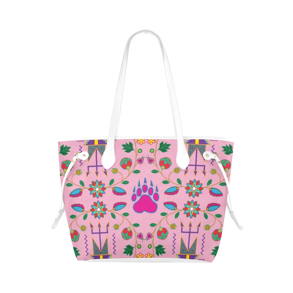 Geometric Floral Fall - Sunset Clover Canvas Tote Bag (Model 1661) Clover Canvas Tote Bag (1661) e-joyer
