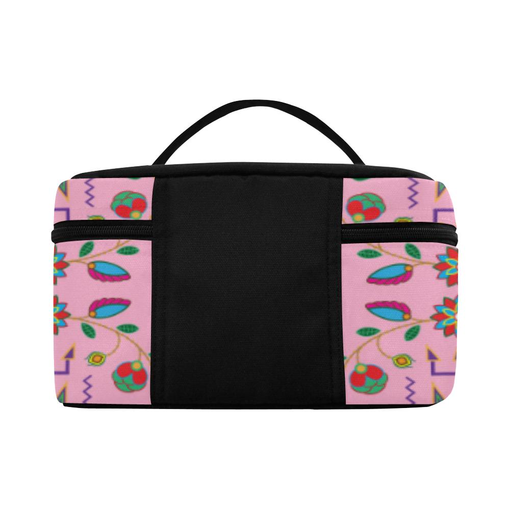 Geometric Floral Fall - Sunset Cosmetic Bag/Large (Model 1658) Cosmetic Bag e-joyer