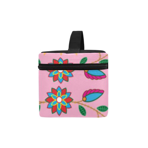 Geometric Floral Fall-Sunset Cosmetic Bag/Large (Model 1658) Cosmetic Bag e-joyer