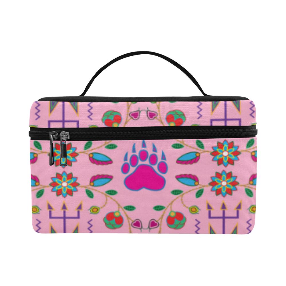 Geometric Floral Fall - Sunset Cosmetic Bag/Large (Model 1658) Cosmetic Bag e-joyer