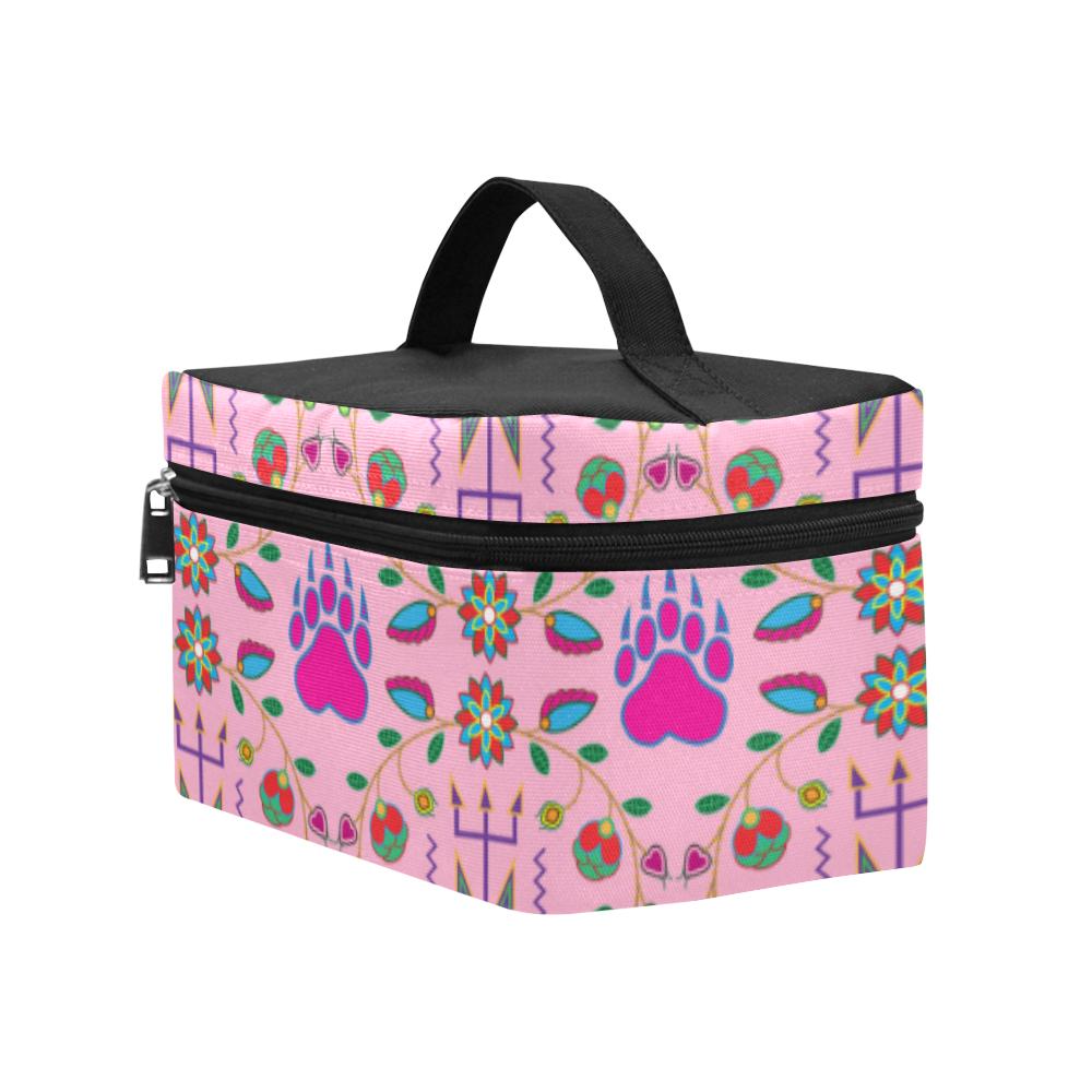 Geometric Floral Fall - Sunset Cosmetic Bag/Large (Model 1658) Cosmetic Bag e-joyer