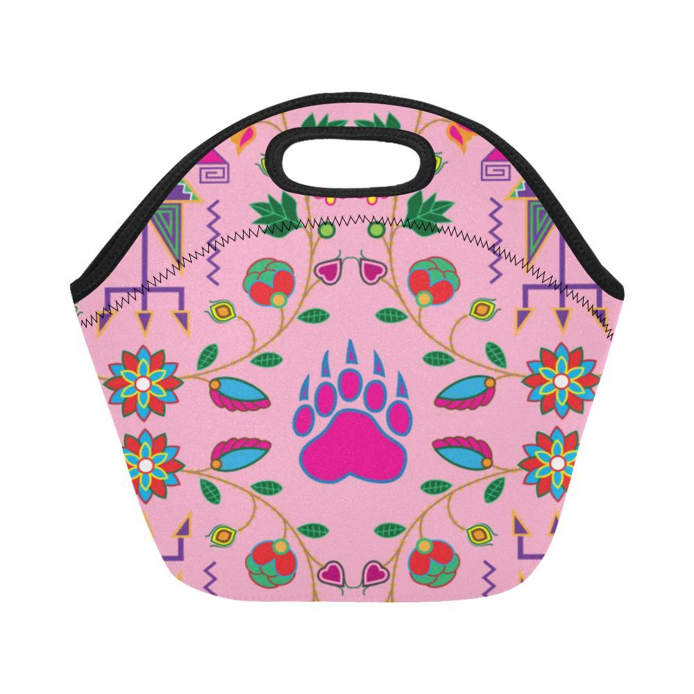 Geometric Floral Fall-Sunset Neoprene Lunch Bag/Small (Model 1669) Neoprene Lunch Bag/Small (1669) e-joyer