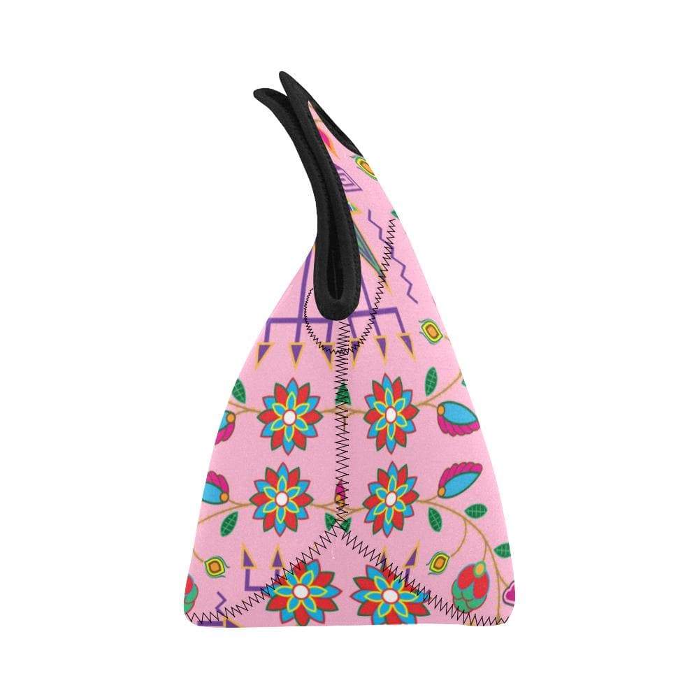 Geometric Floral Fall-Sunset Neoprene Lunch Bag/Small (Model 1669) Neoprene Lunch Bag/Small (1669) e-joyer
