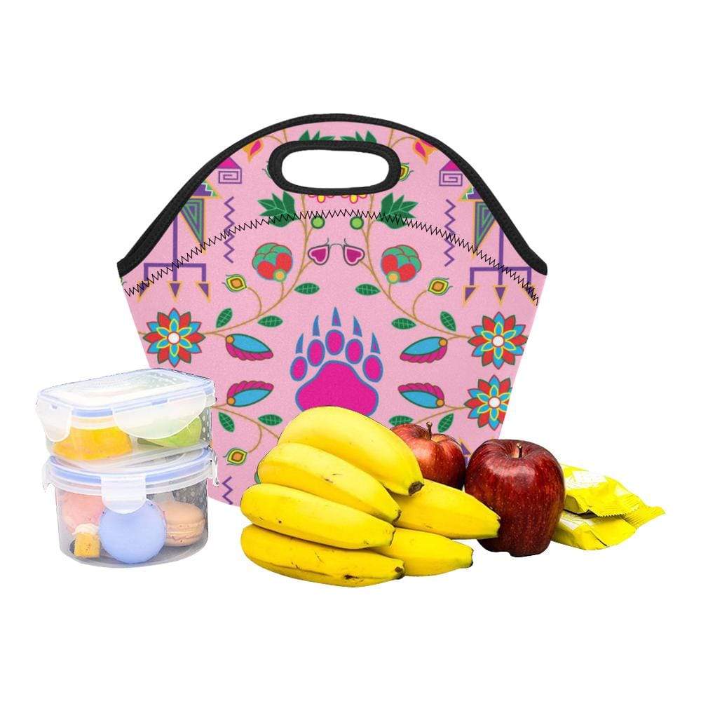 Geometric Floral Fall-Sunset Neoprene Lunch Bag/Small (Model 1669) Neoprene Lunch Bag/Small (1669) e-joyer