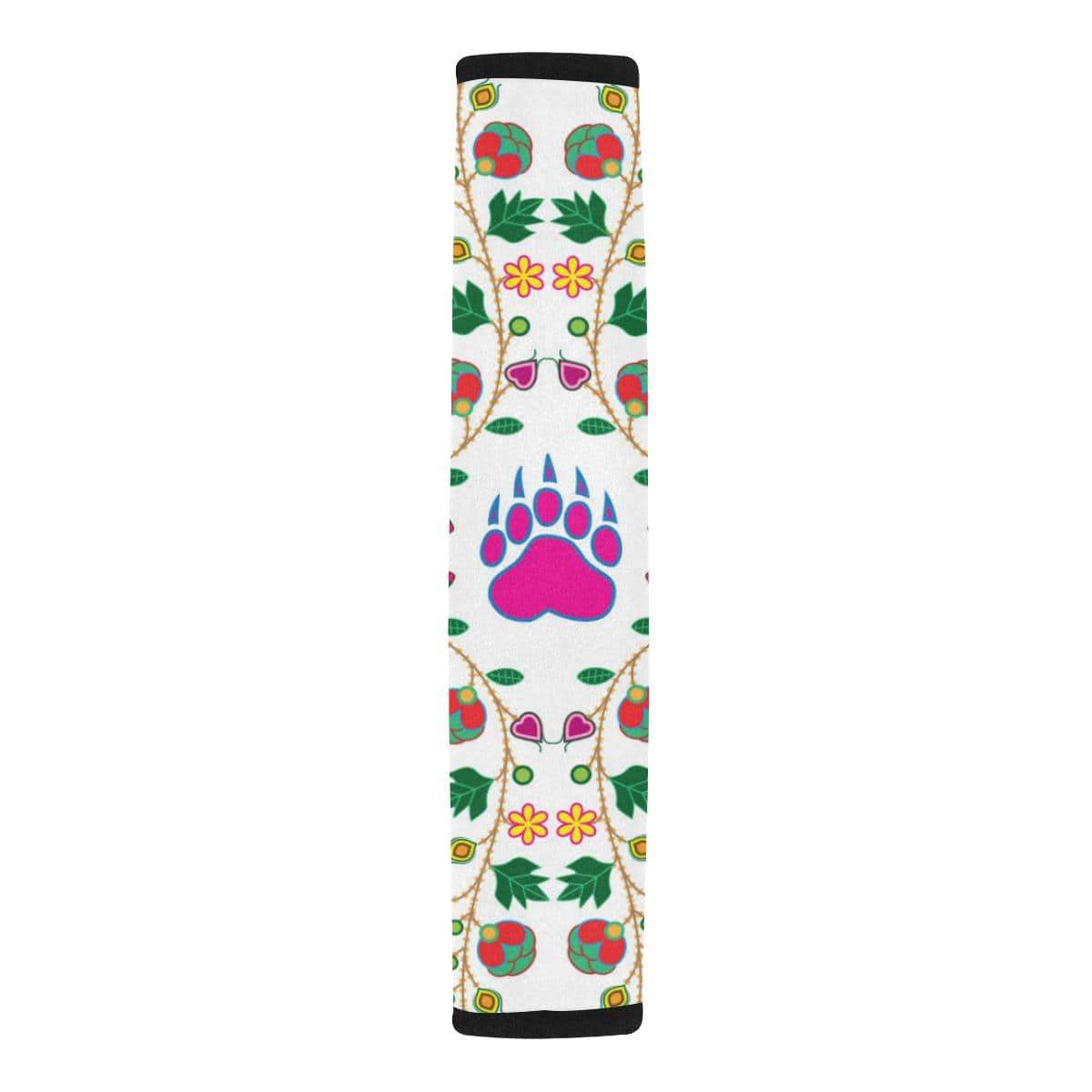 Geometric Floral Fall - White Car Seat Belt Cover 7''x12.6'' Car Seat Belt Cover 7''x12.6'' e-joyer