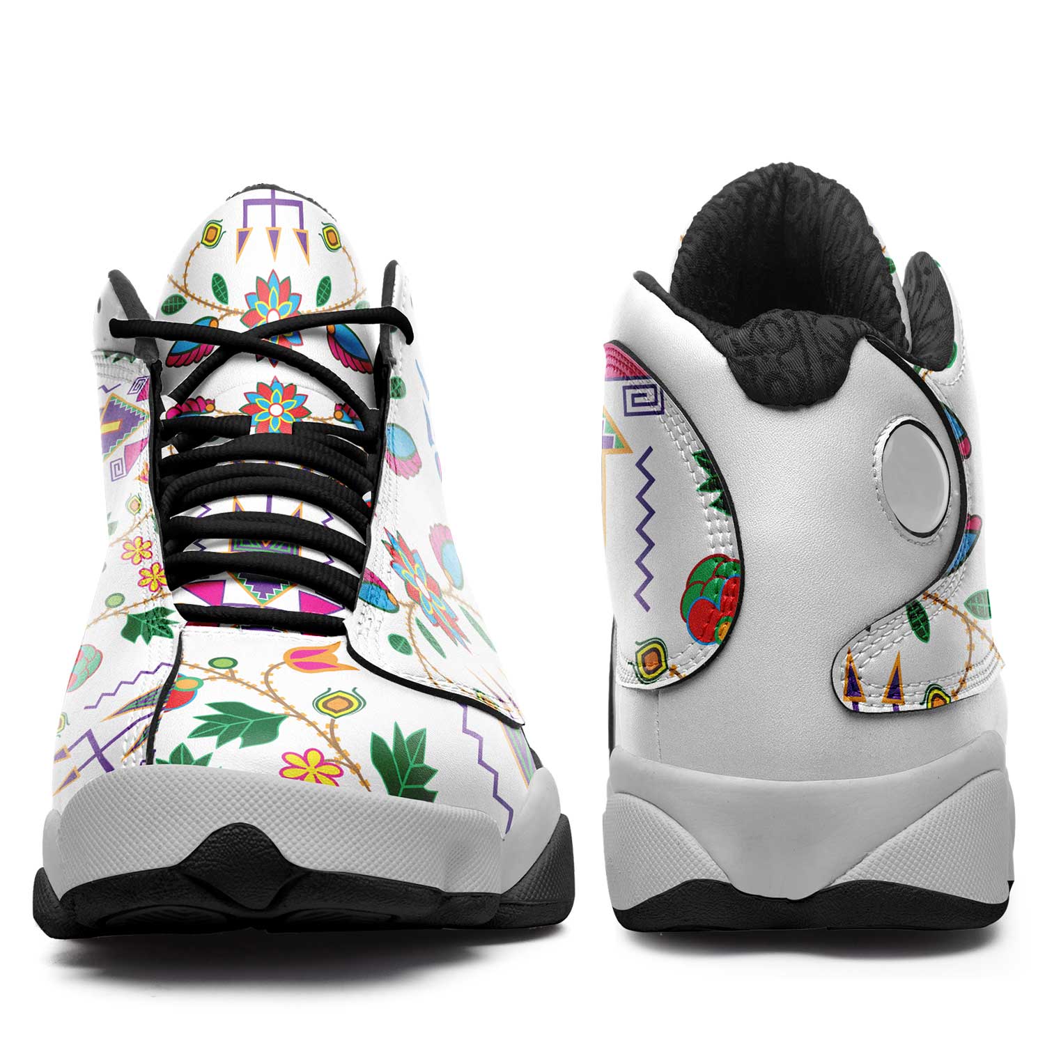 Geometric Floral Fall White Isstsokini Athletic Shoes Herman