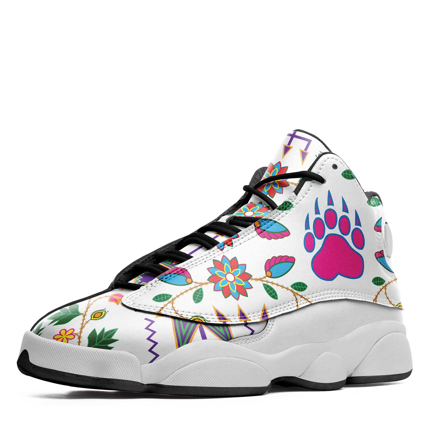 Geometric Floral Fall White Isstsokini Athletic Shoes Herman