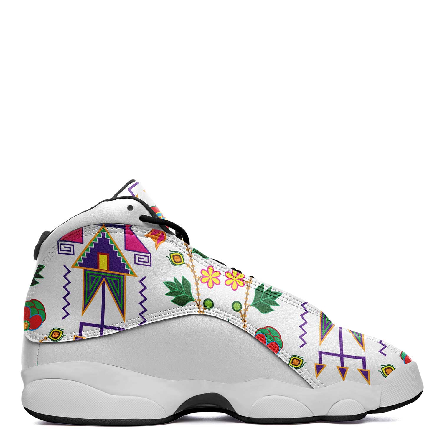 Geometric Floral Fall White Isstsokini Athletic Shoes Herman