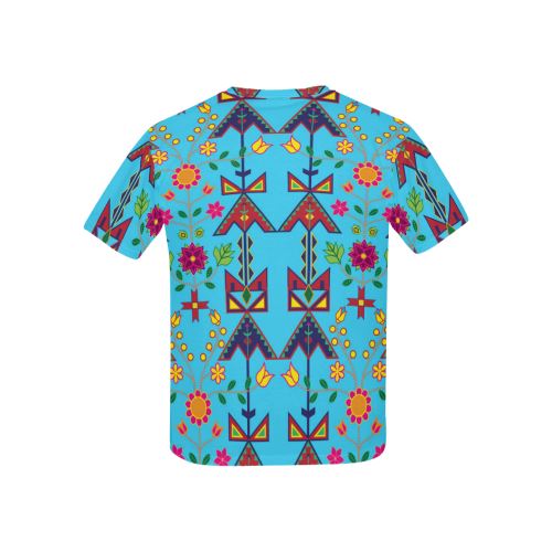 Geometric Floral Spring All Over Print T-shirt for Kid (USA Size) (Model T40) All Over Print T-shirt for Kid (T40) e-joyer