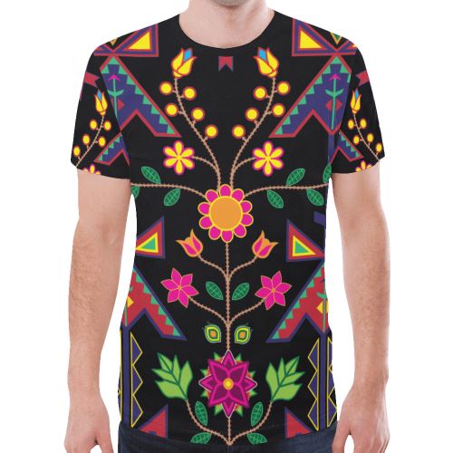 Geometric Floral Spring New All Over Print T-shirt for Men (Model T45) New All Over Print T-shirt for Men (T45) e-joyer