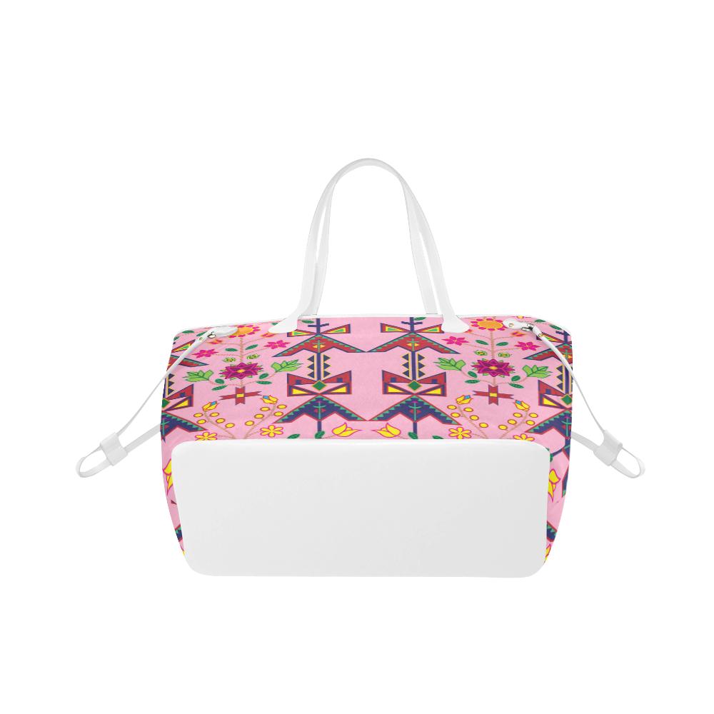 Geometric Floral Spring - Sunset Clover Canvas Tote Bag (Model 1661) Clover Canvas Tote Bag (1661) e-joyer