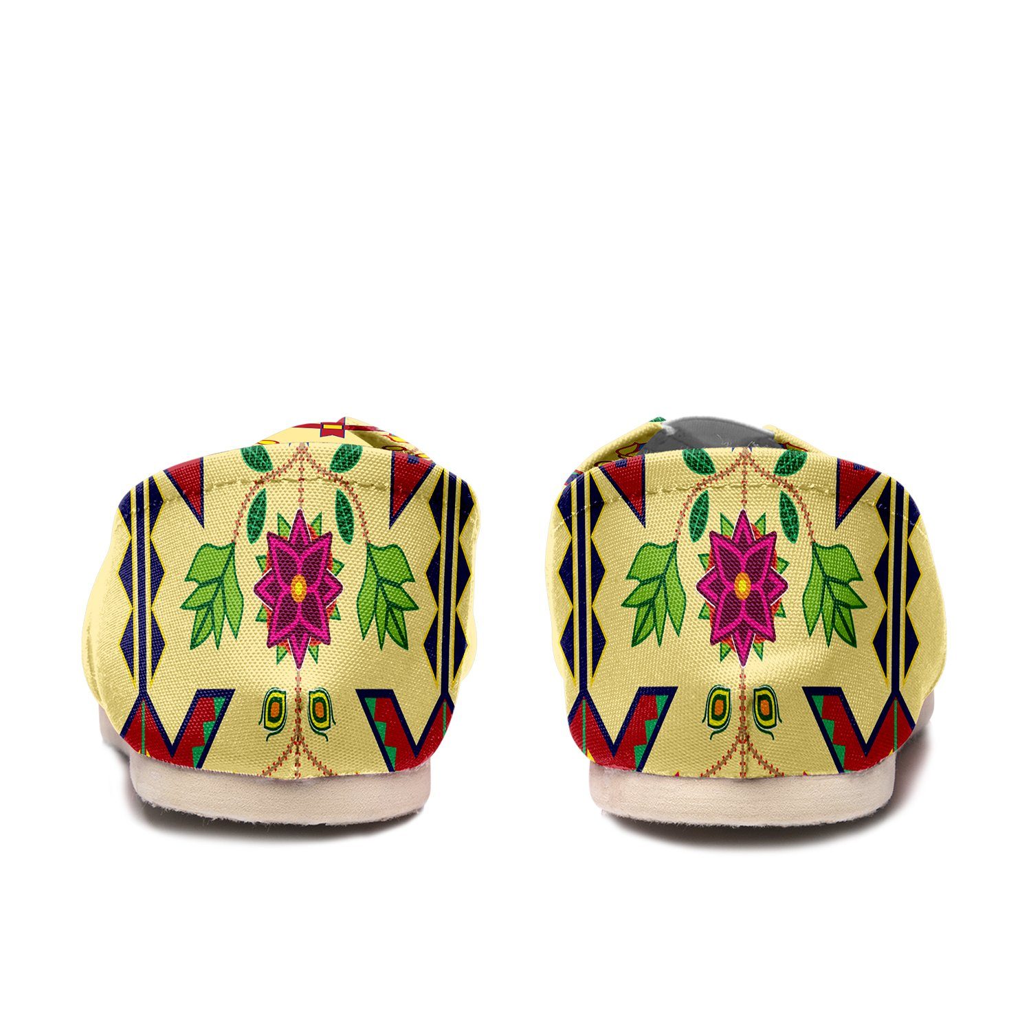 Geometric Floral Spring Vanilla Casual Unisex Slip On Shoe Herman