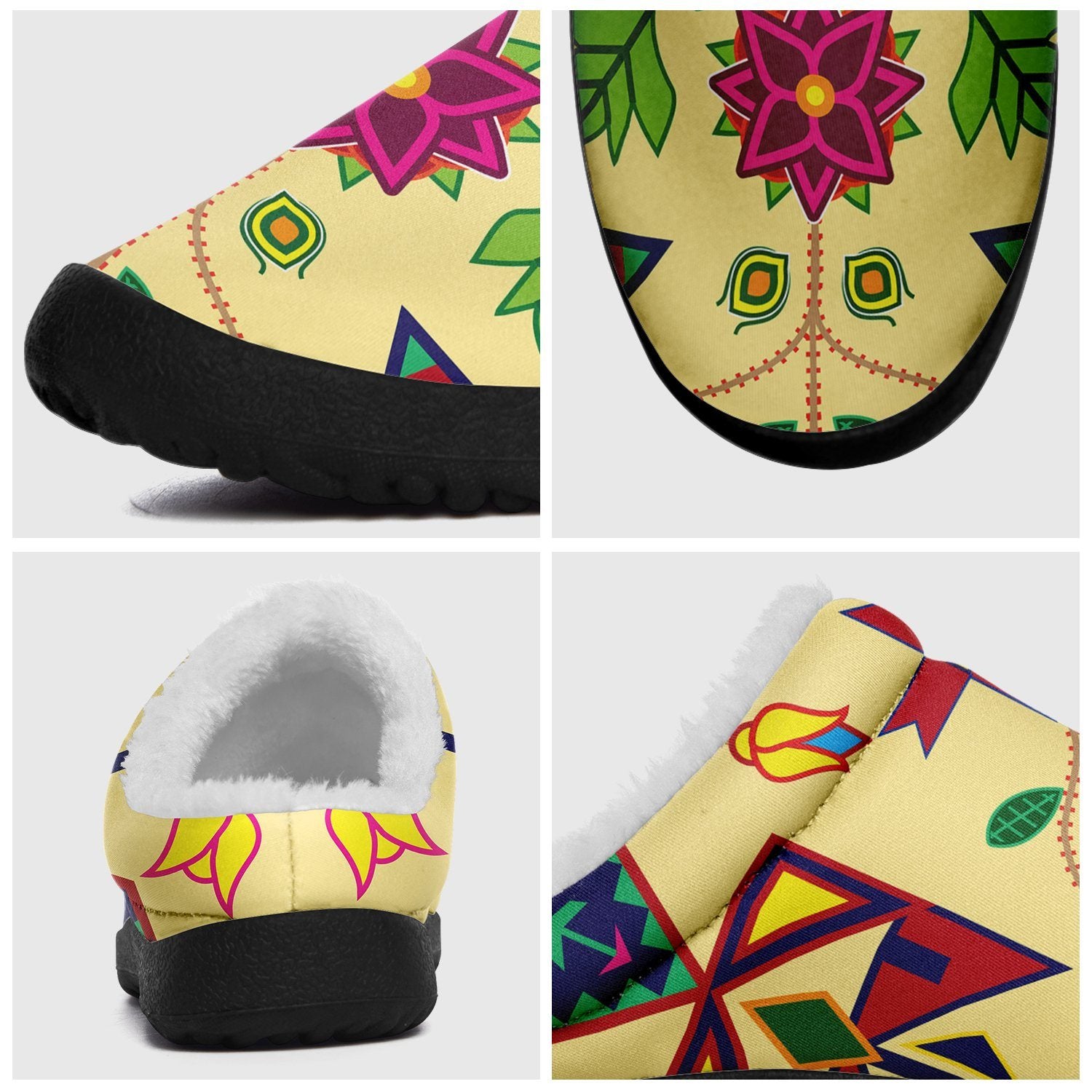 Geometric Floral Spring Vanilla Ikinnii Indoor Slipper 49 Dzine