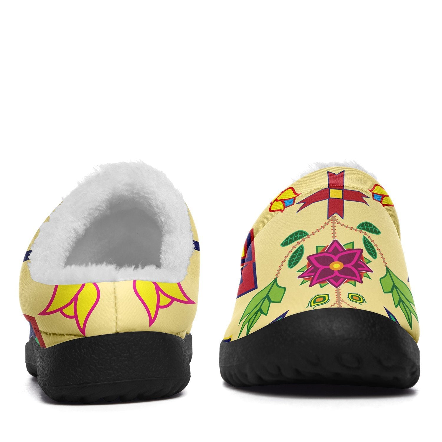 Geometric Floral Spring Vanilla Ikinnii Indoor Slipper 49 Dzine