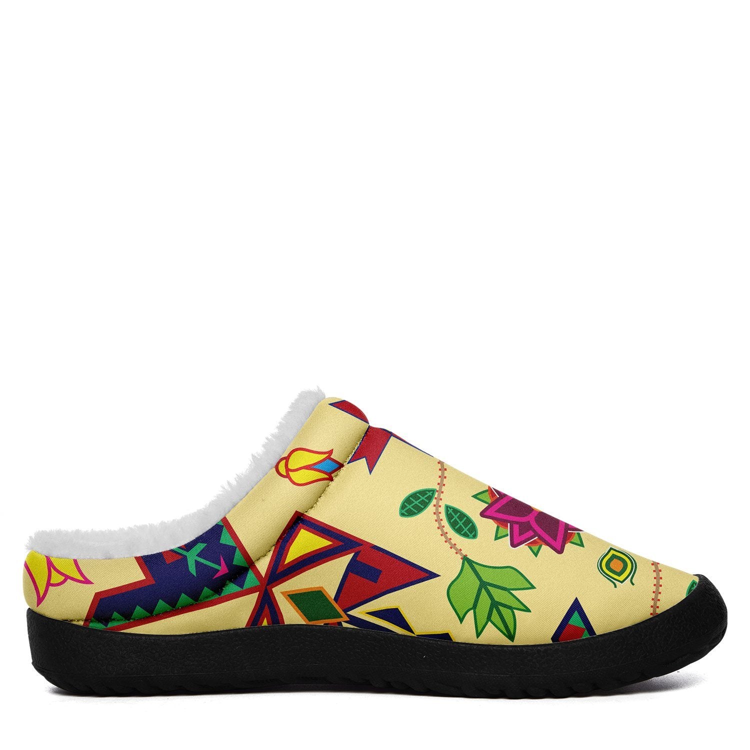 Geometric Floral Spring Vanilla Ikinnii Indoor Slipper 49 Dzine
