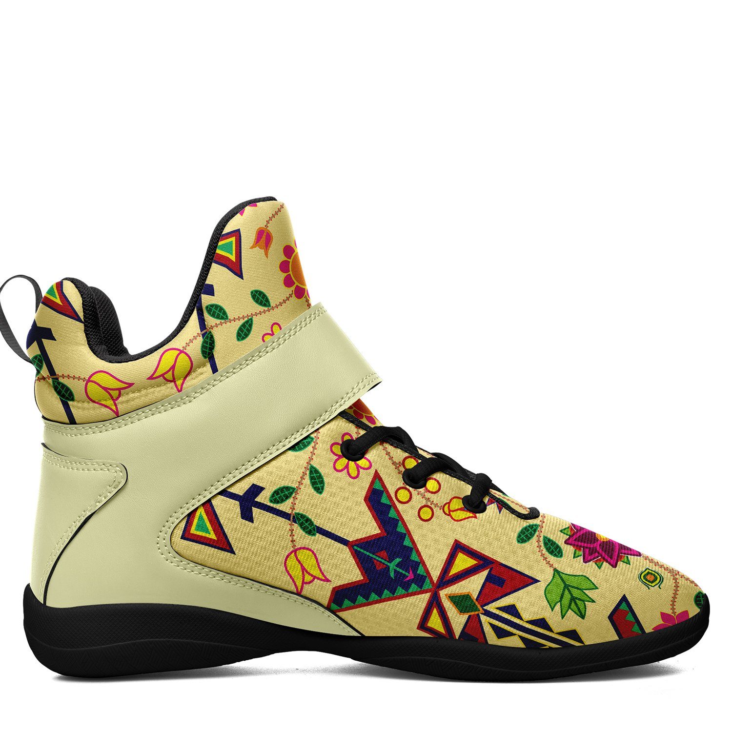 Geometric Floral Spring Vanilla Ipottaa Basketball / Sport High Top Shoes 49 Dzine