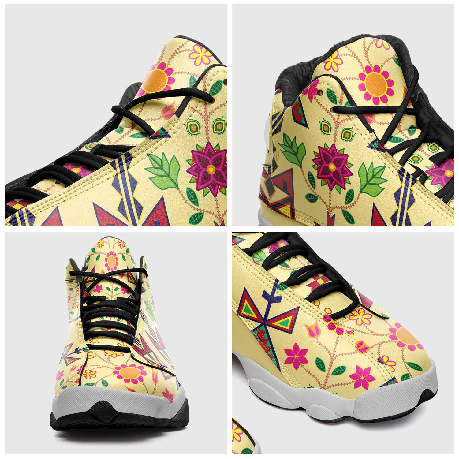 Geometric Floral Spring Vanilla Isstsokini Athletic Shoes Herman