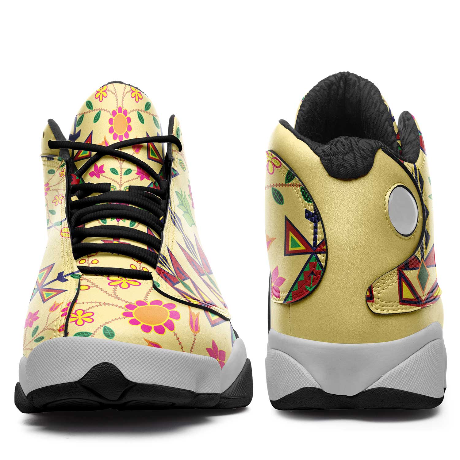 Geometric Floral Spring Vanilla Isstsokini Athletic Shoes Herman