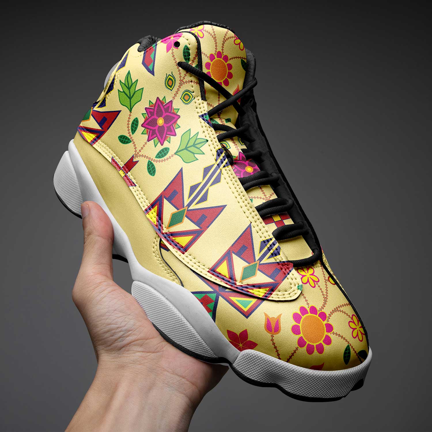 Geometric Floral Spring Vanilla Isstsokini Athletic Shoes Herman