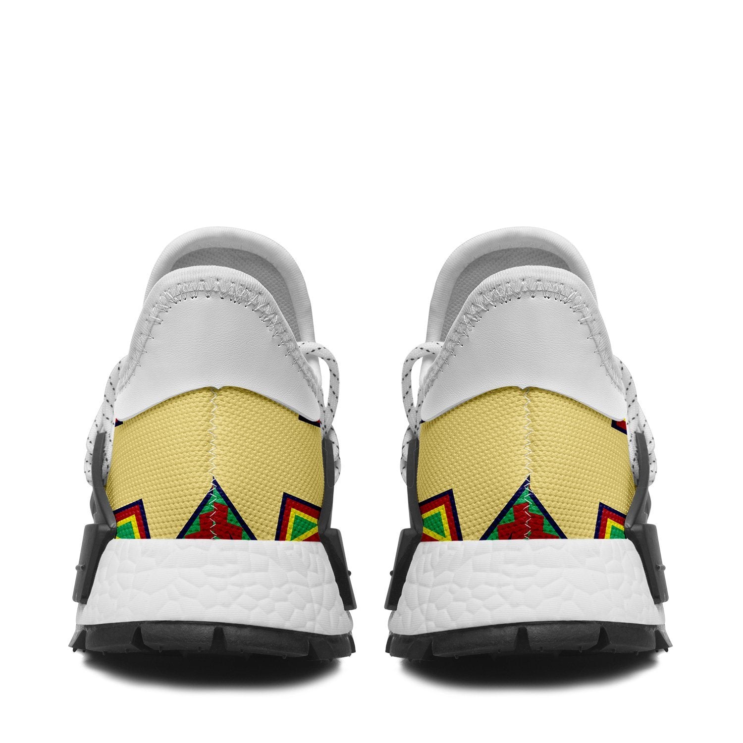 Geometric Floral Spring Vanilla Okaki Sneakers Shoes 49 Dzine