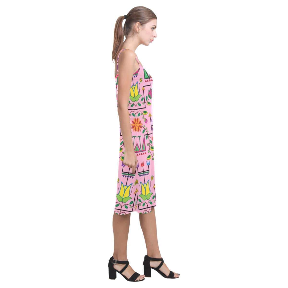 Geometric Floral Summer - Sunset Alcestis Slip Dress (Model D05) Alcestis Slip Dress (D05) e-joyer