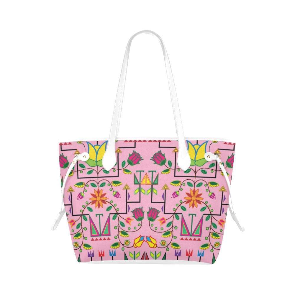 Geometric Floral Summer - Sunset Clover Canvas Tote Bag (Model 1661) Clover Canvas Tote Bag (1661) e-joyer
