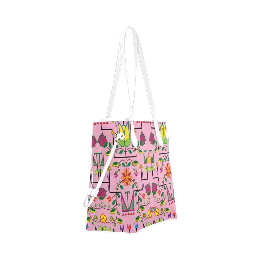 Geometric Floral Summer - Sunset Clover Canvas Tote Bag (Model 1661) Clover Canvas Tote Bag (1661) e-joyer