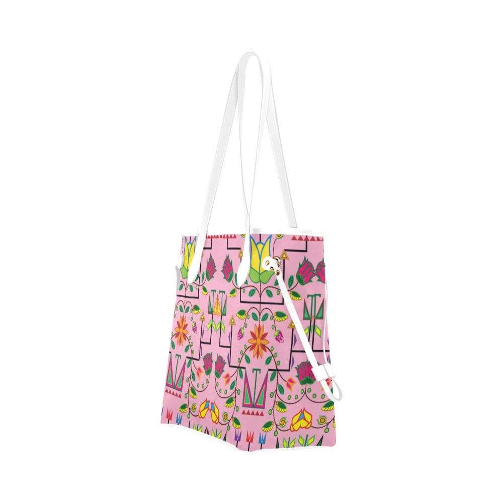 Geometric Floral Summer - Sunset Clover Canvas Tote Bag (Model 1661) Clover Canvas Tote Bag (1661) e-joyer