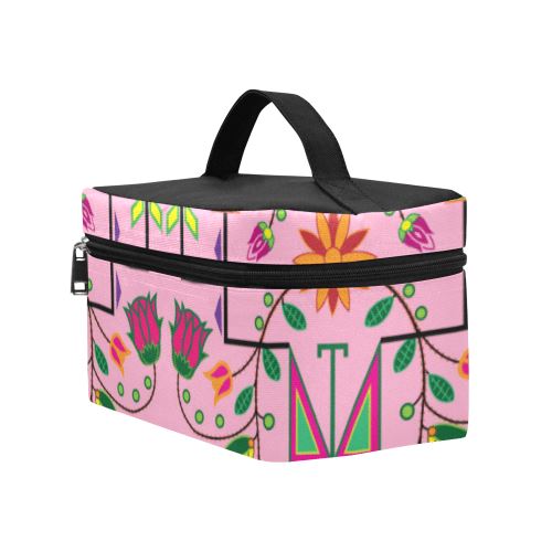 Geometric Floral Summer-Sunset Cosmetic Bag/Large (Model 1658) Cosmetic Bag e-joyer