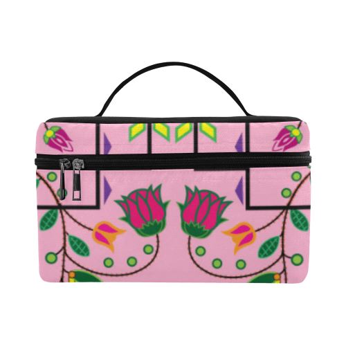 Geometric Floral Summer-Sunset Cosmetic Bag/Large (Model 1658) Cosmetic Bag e-joyer